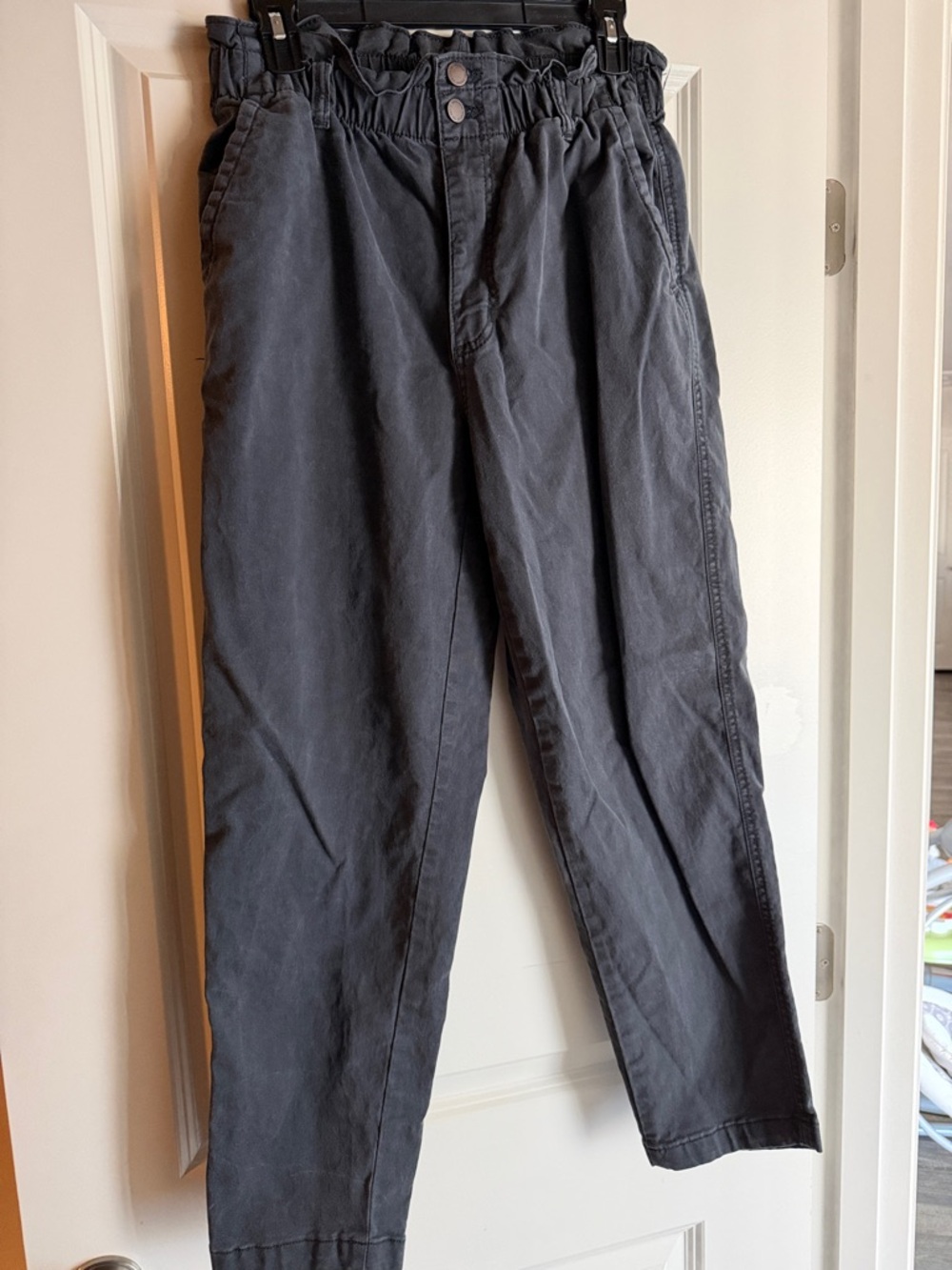 Universal Thread Paperbag Waist Chinos - Charcoal